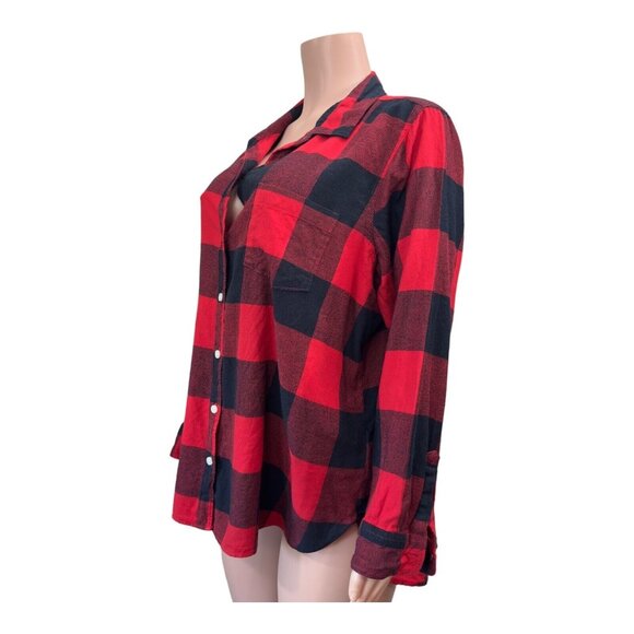 Old Navy Classic Red-Black Buffalo Plaid Button Down Flannal Shirt  Women SZ XXL - Picture 12 of 15